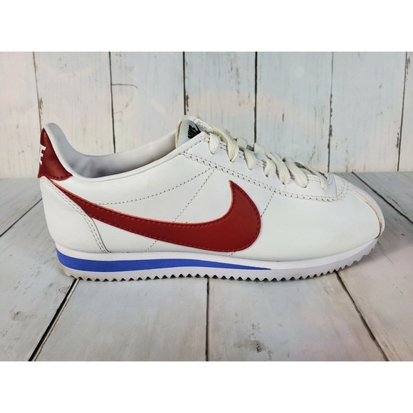 Nike Classic Cortez Forrest Gump Sneakers Women's Size 6 White Red Blue - Picture 2 of 10